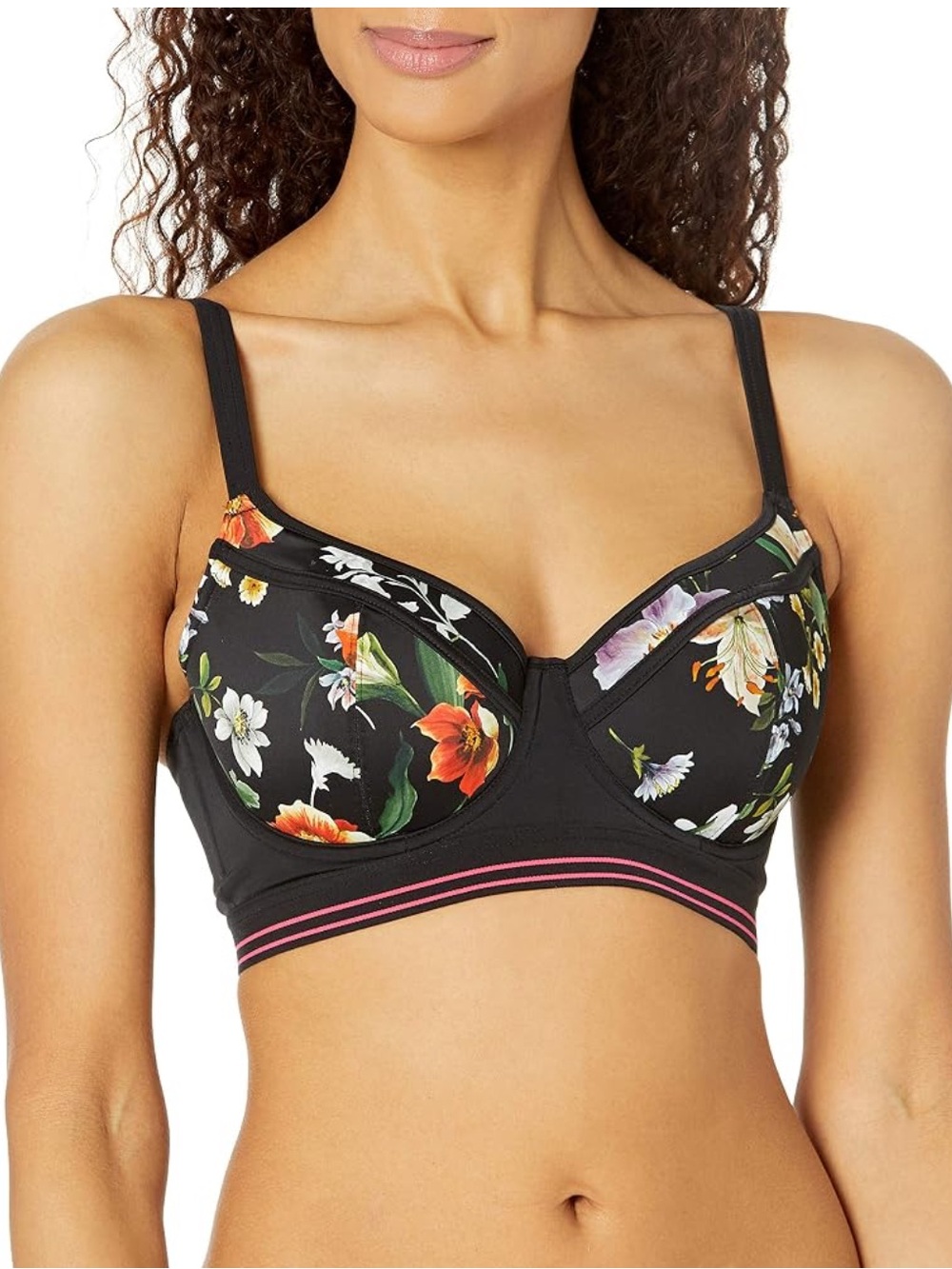 Freya Club Envy Underwire Floral Halter Bikini Top - 32DDD (UK32E)